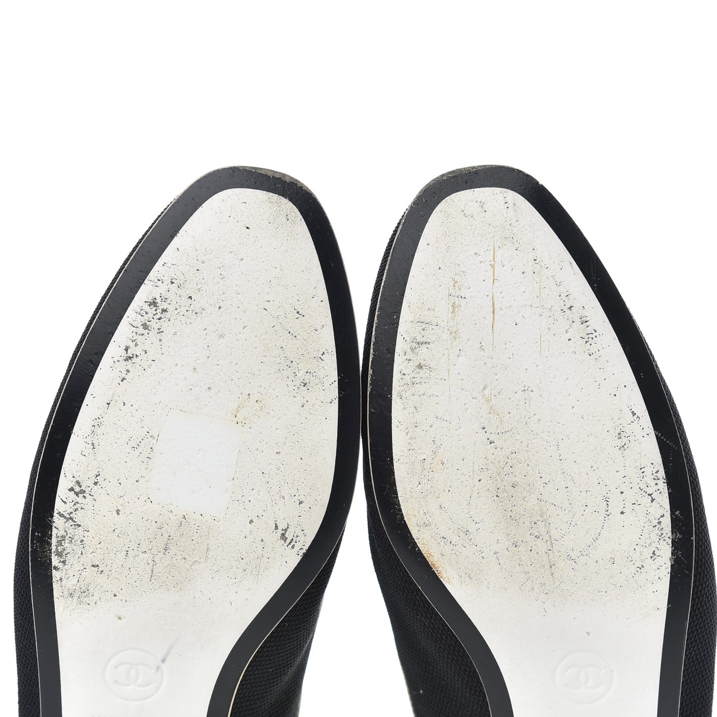 Metallic Lambskin CC Lace Up Oxfords 35.5 Dark Gold
