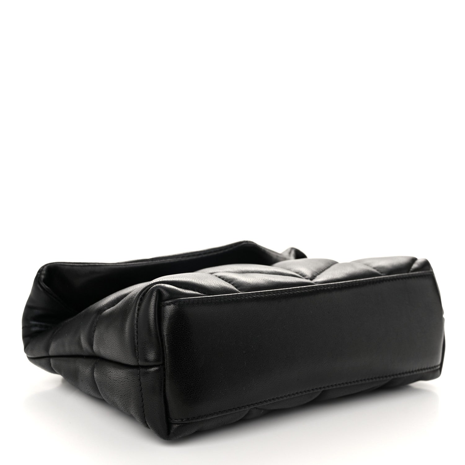 Saint Laurent Lambskin Quilted Toy Loulou Puffer Monogram Chain Satchel Black 4 of 11