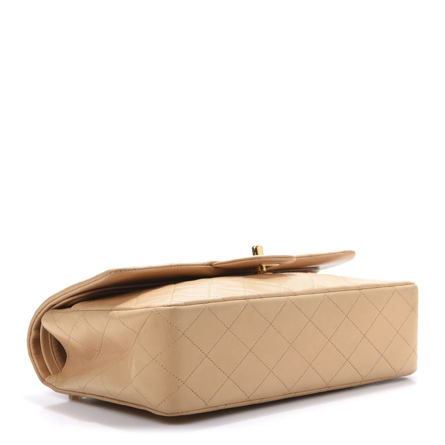 Chanel Lambskin Quilted Medium Double Flap Beige 4 of 12