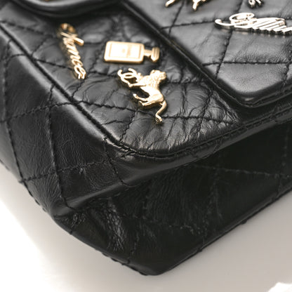 Chanel Aged Calfskin Lucky Charms 2.55 Reissue 225 Flap Black 9 of 10