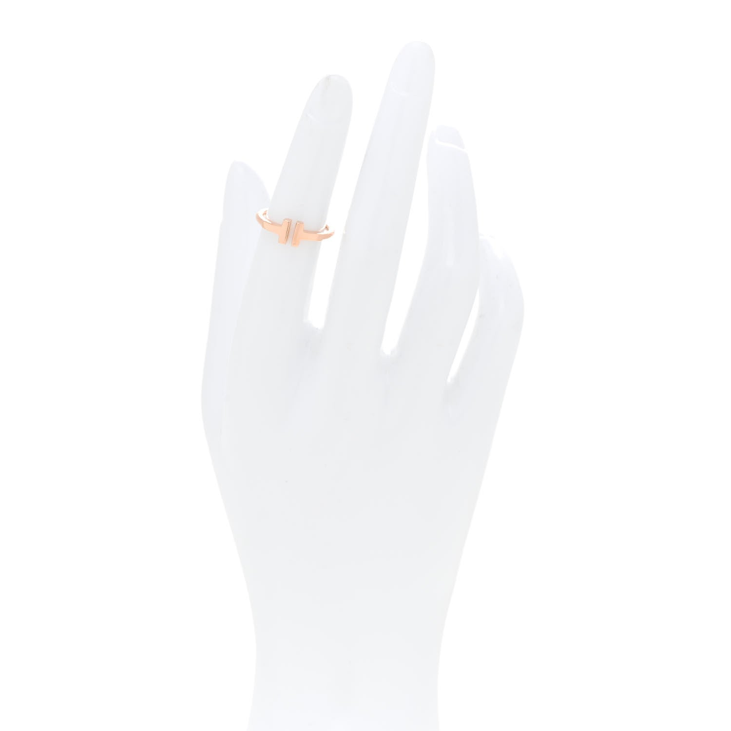 Tiffany 18K Rose Gold T Wire Ring 48 4.5 2 of 5