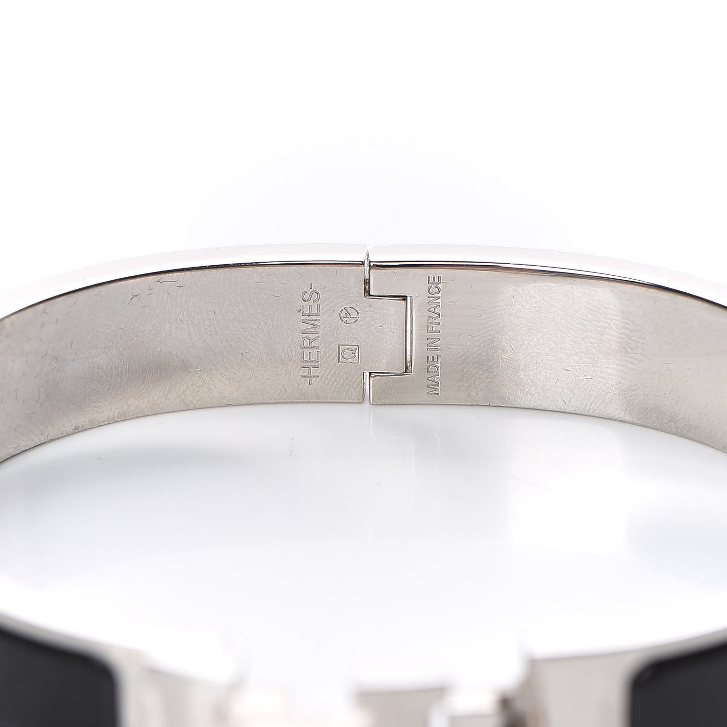 Enamel Narrow Clic Clac H Bracelet GM Black
