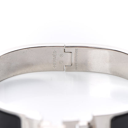 Hermes Enamel Narrow Clic Clac H Bracelet GM Black 5 of 6
