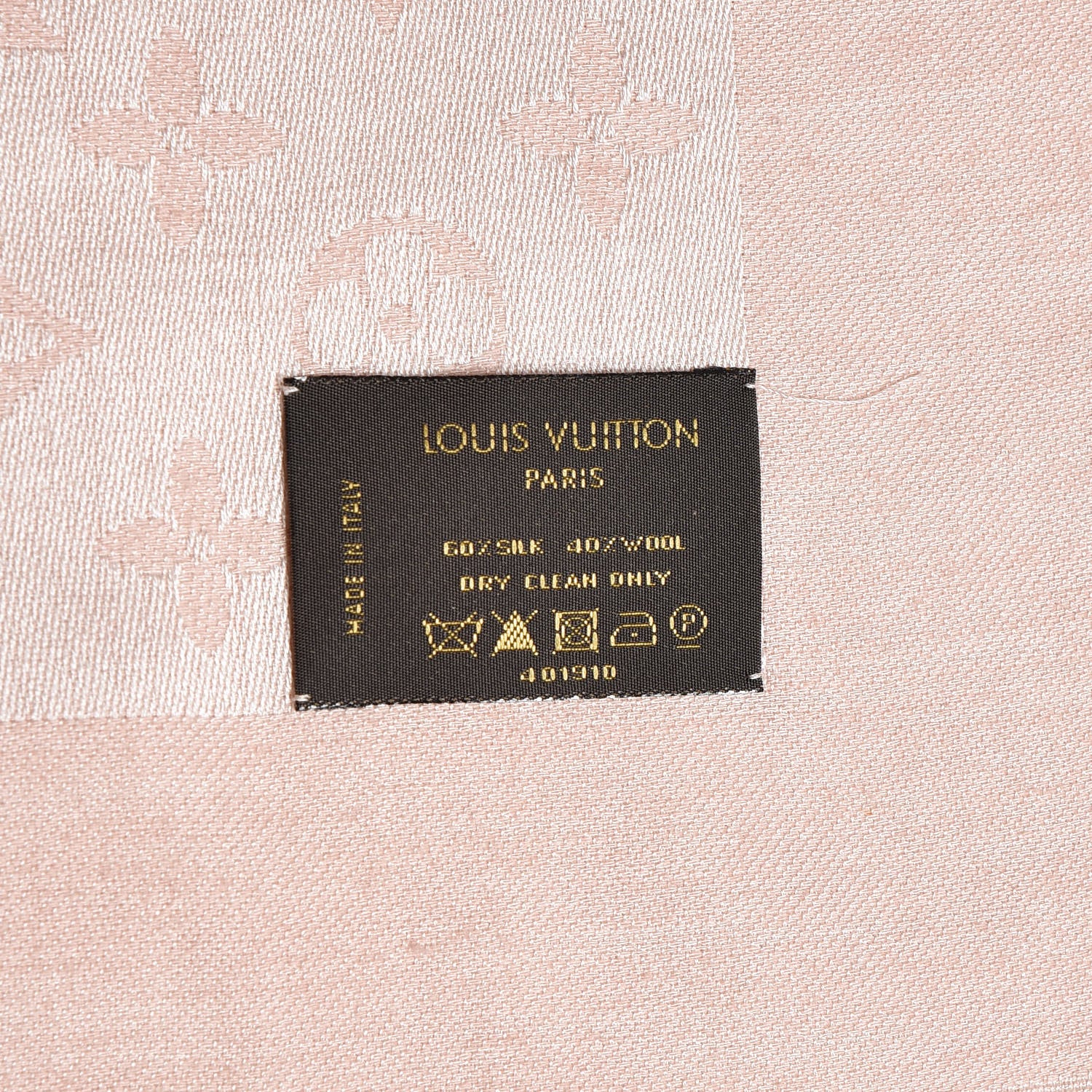 Louis Vuitton Silk Wool Monogram Shawl Rose 4 of 4
