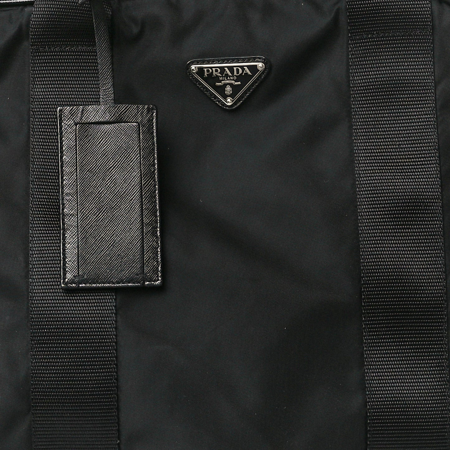 Tessuto Nylon Saffiano Viaggio Carry On Travel Bag Black