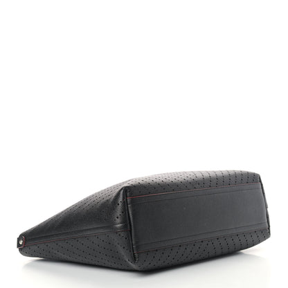 Chanel Perforated Grained Calfskin Large Shopping Tote Black 5 of 10