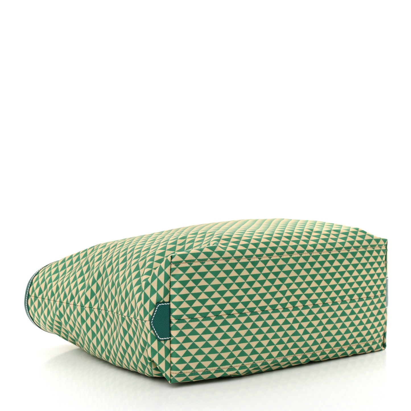 Re-Nylon Saffiano Triangolo Symbole Shopping Tote Green