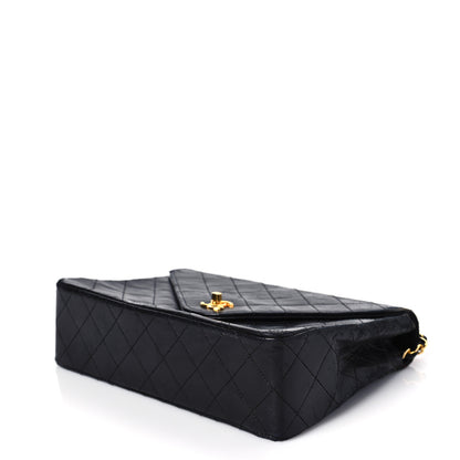 Chanel Lambskin Diamond Stitch Envelope Single Flap Black 7 of 10