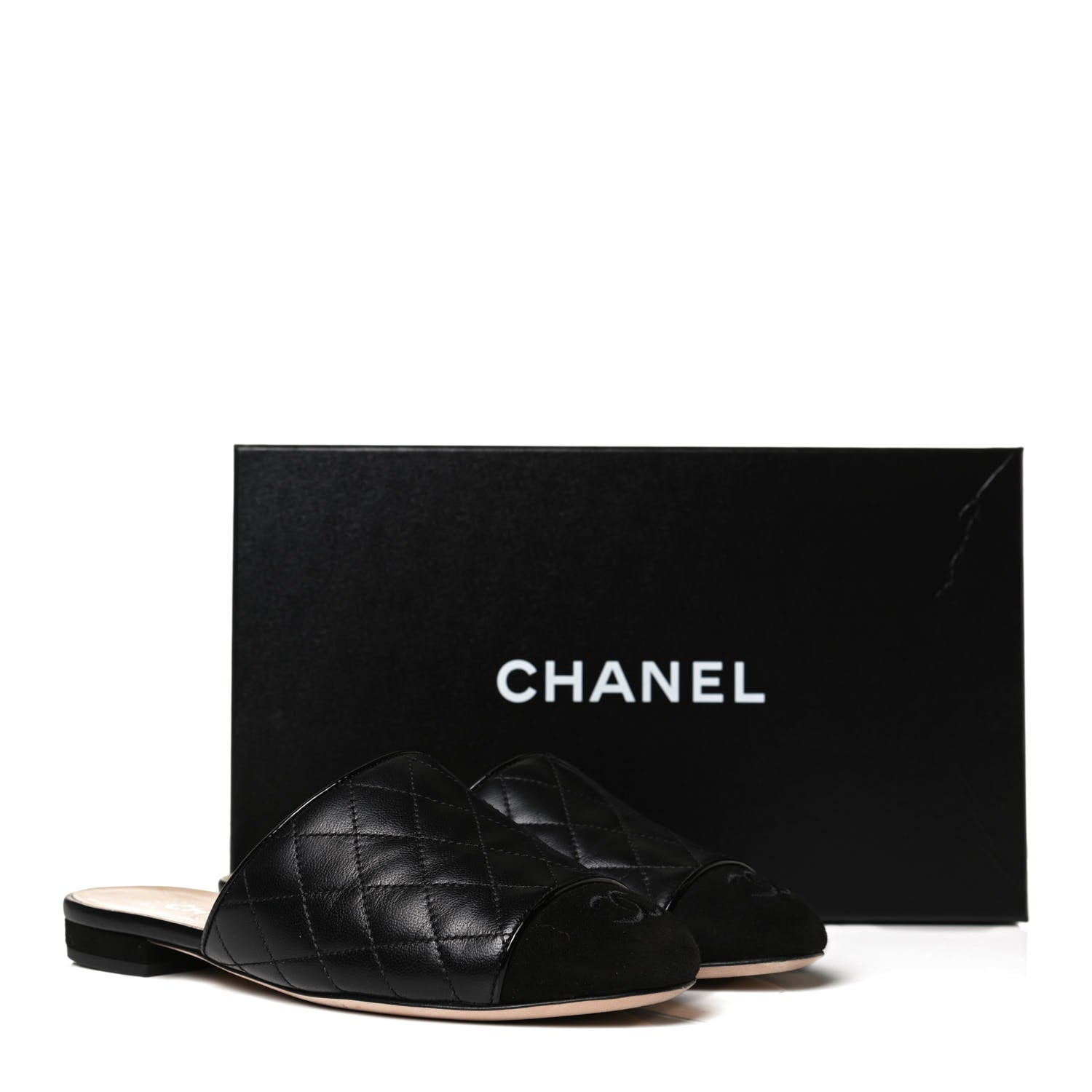 Chanel Kid Suede Quilted Mules 36 Black 15 of 15
