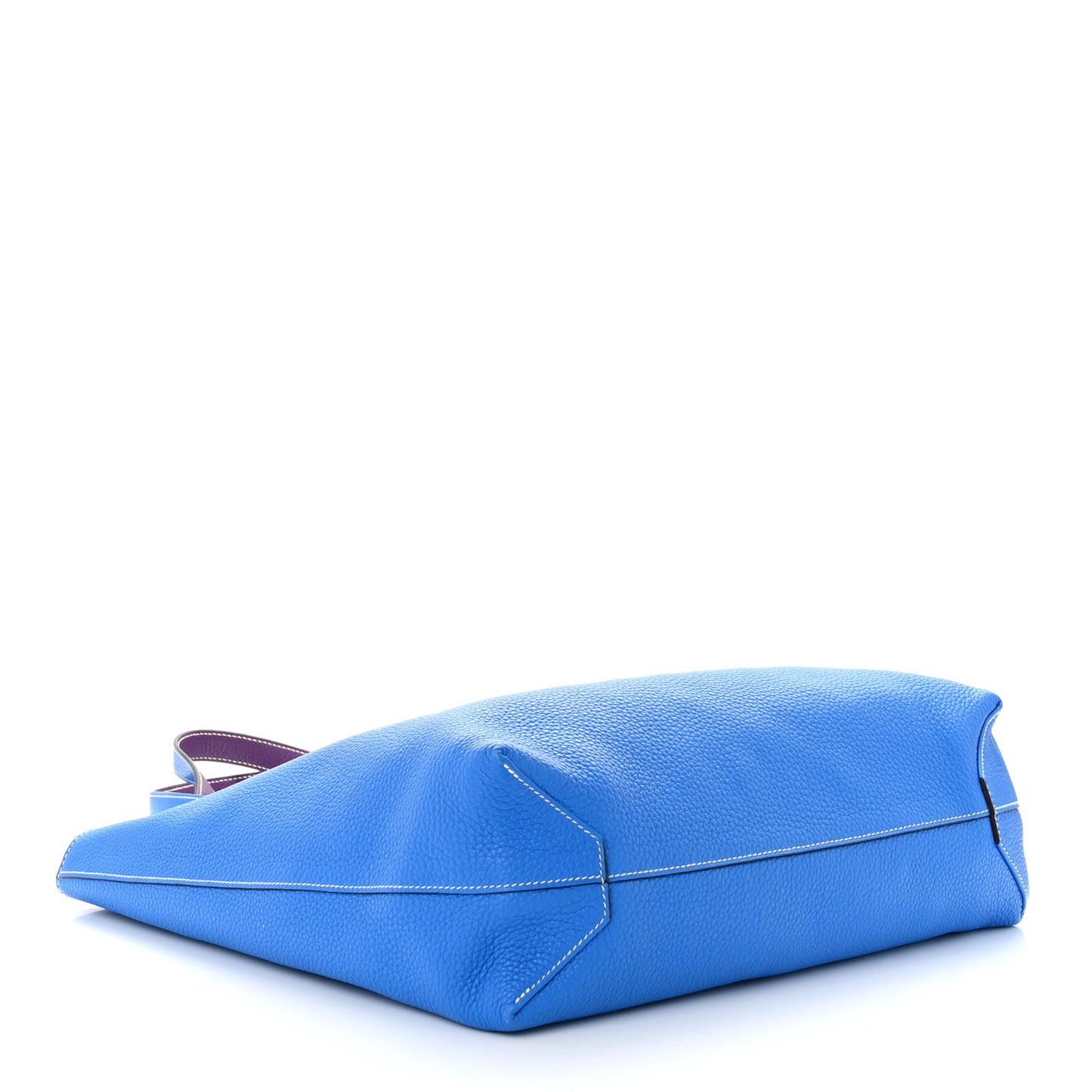 Taurillon Clemence Double Sens 45 Reversible Tote Bleu Zanzibar Ultraviolet