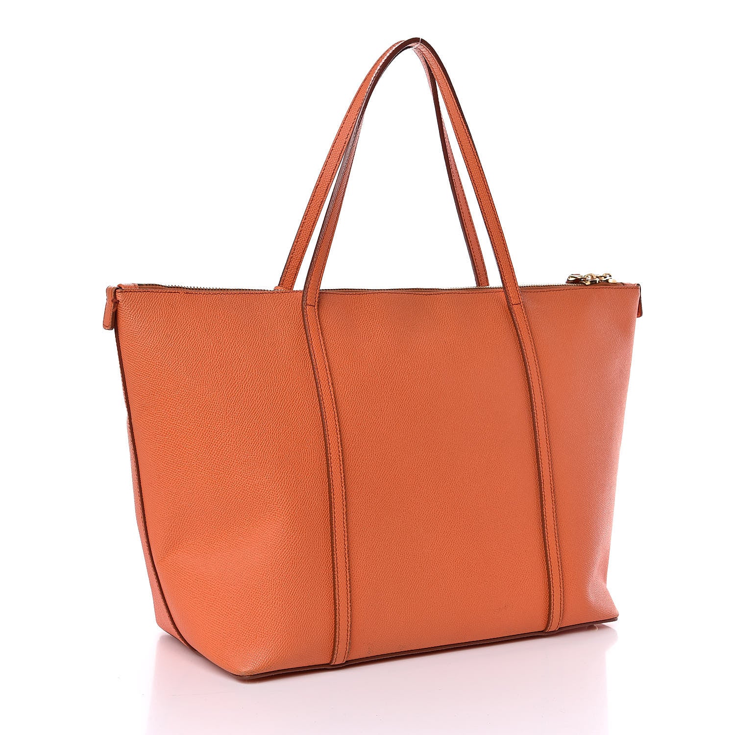 Dolce & Gabbana Textured Calfskin Miss Escape Tote Orange 3 of 12