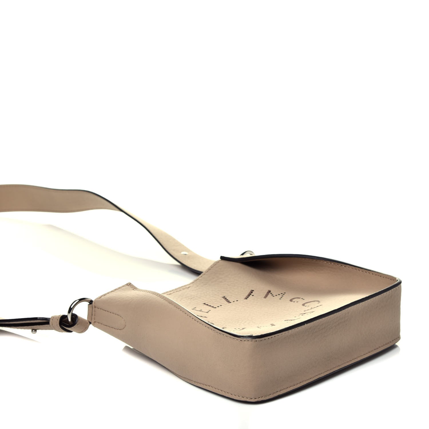 Stella McCartney Eco Alter Nappa Perforated Logo Mini Crossbody Camel 4 of 9