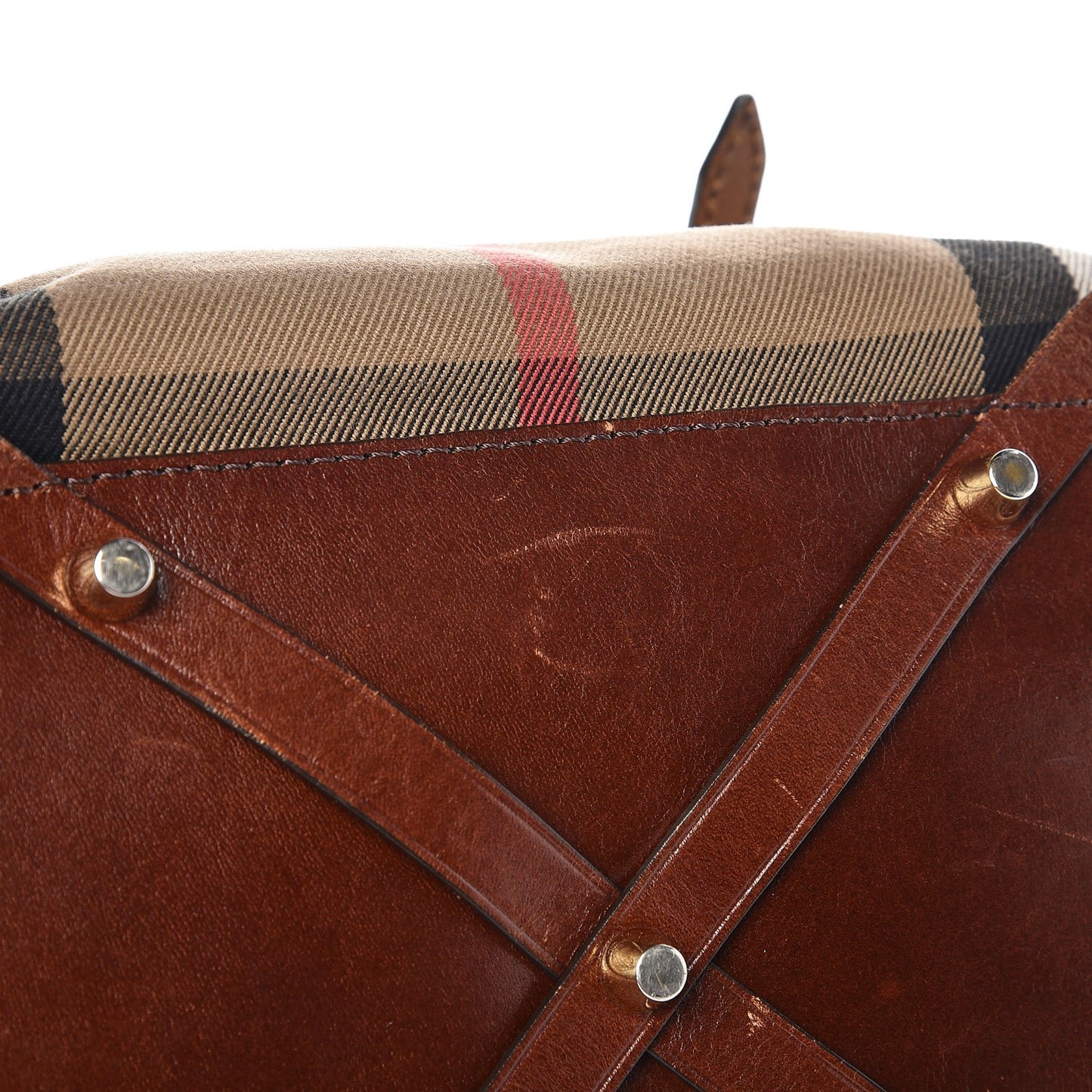 House Check Bridle Calfskin Small Salisbury Tote Tan