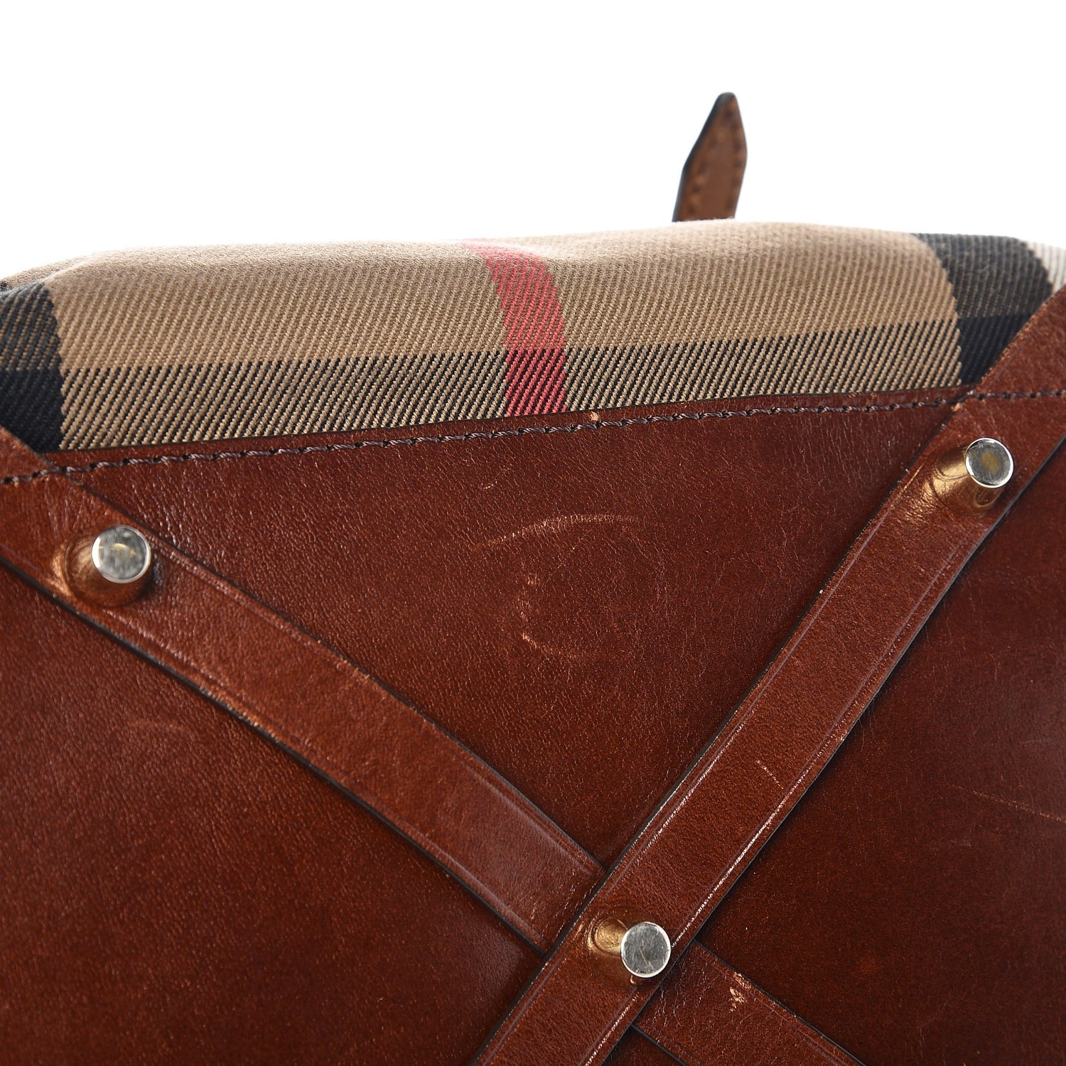 Burberry House Check Bridle Calfskin Small Salisbury Tote Tan 12 of 16