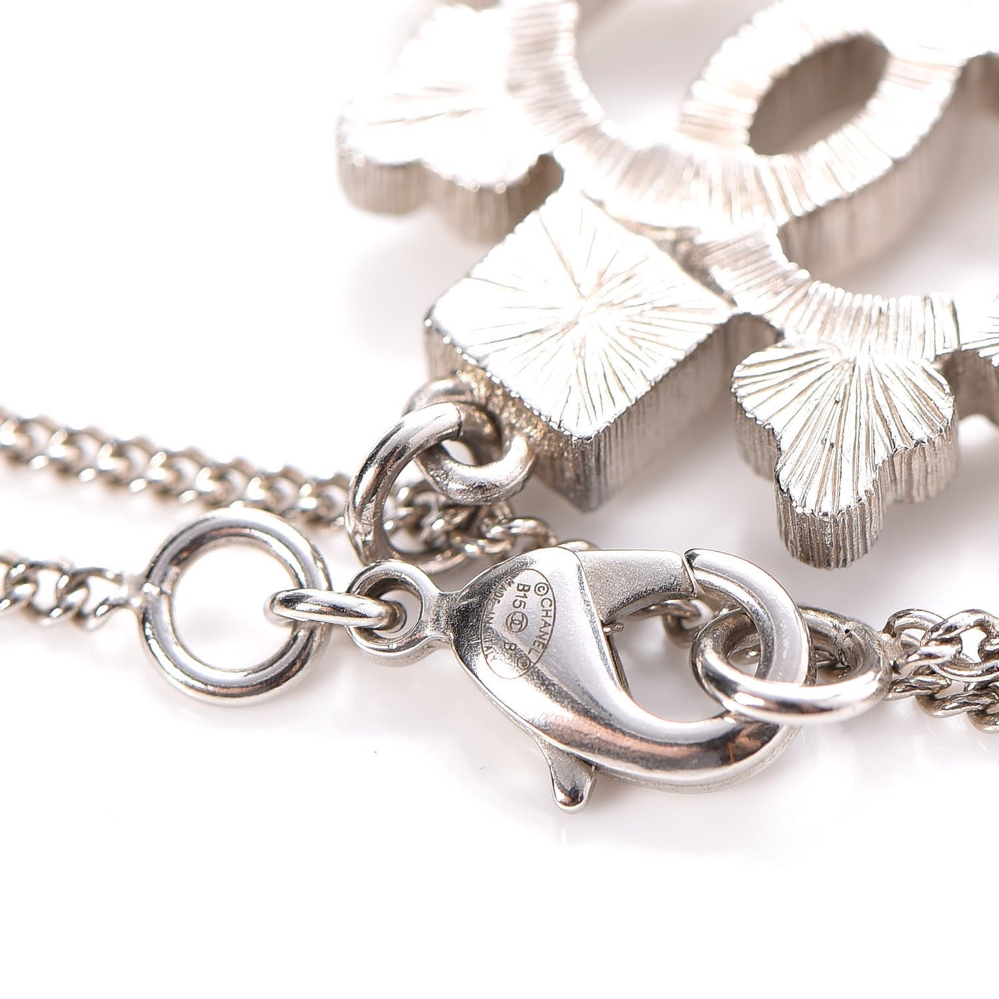 Crystal CC Necklace Silver