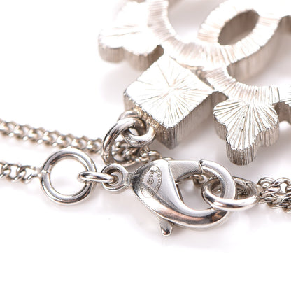 Chanel Crystal CC Necklace Silver 5 of 7