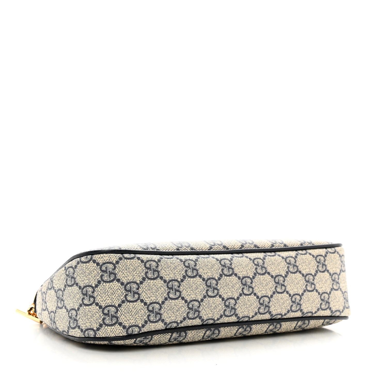 GG Supreme Monogram Textured Dollar Calfskin Web Small Ophidia GG Handbag Beige Blue