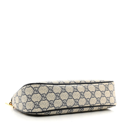 Gucci GG Supreme Monogram Textured Dollar Calfskin Web Small Ophidia GG Handbag Beige Blue 4 of 10