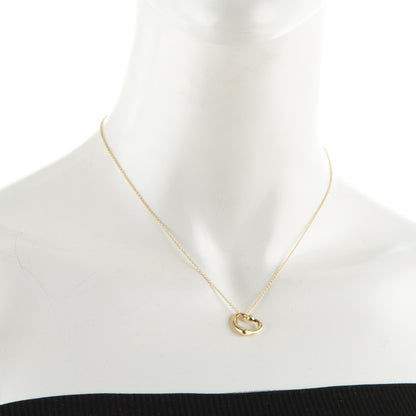 Tiffany 18K Yellow Gold Yellow Diamond Elsa Peretti Open Heart Pendant Necklace 2 of 8
