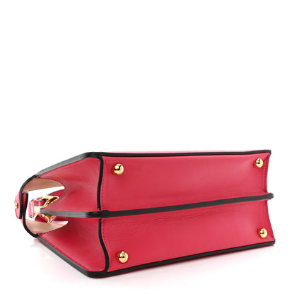 Fendi Vitello Seta Shiny Nappa Small Peekaboo I SEE U Satchel Lampone Light Rose 4 of 12