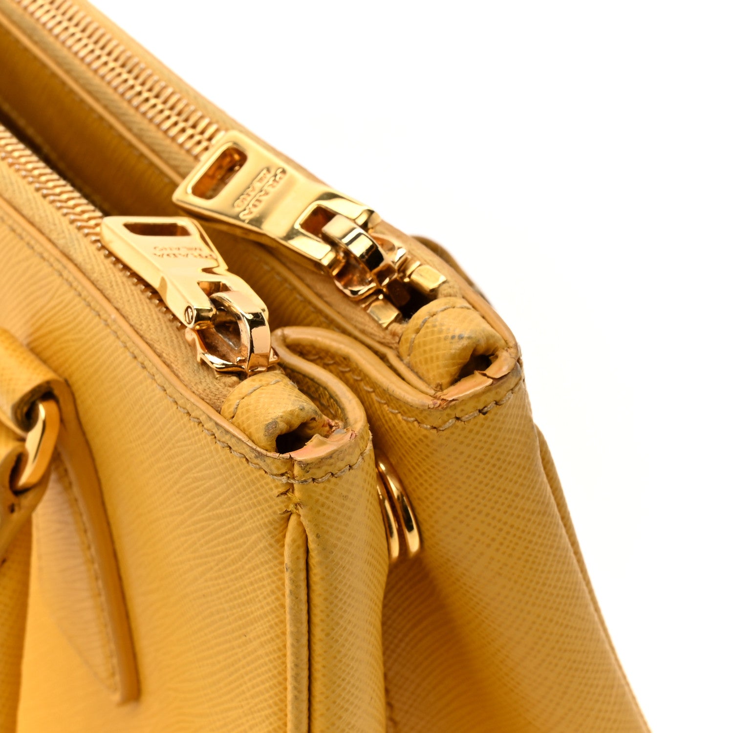 Prada Saffiano Lux Small Galleria Double Zip Tote Soleil 1904621