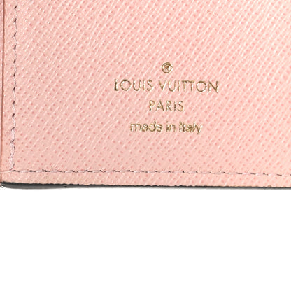 Louis Vuitton Damier Ebene Victorine Wallet Rose Ballerine 7 of 11