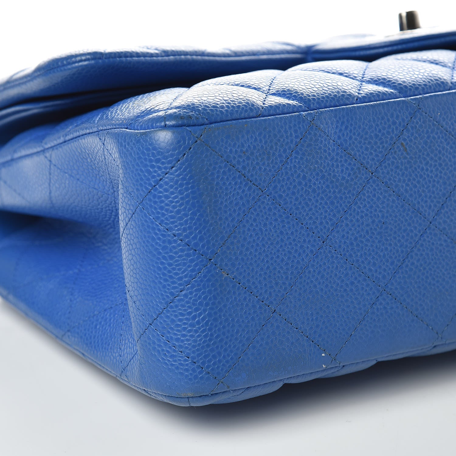 Chanel Caviar Quilted Jumbo Double Flap Blue 11 of 14