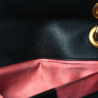 Gucci Velvet Matelasse Mini GG Marmont Shoulder Bag Black 12 of 17