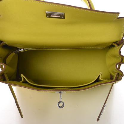 Hermes Swift Kelly Retourne 25 Lime 7 of 35
