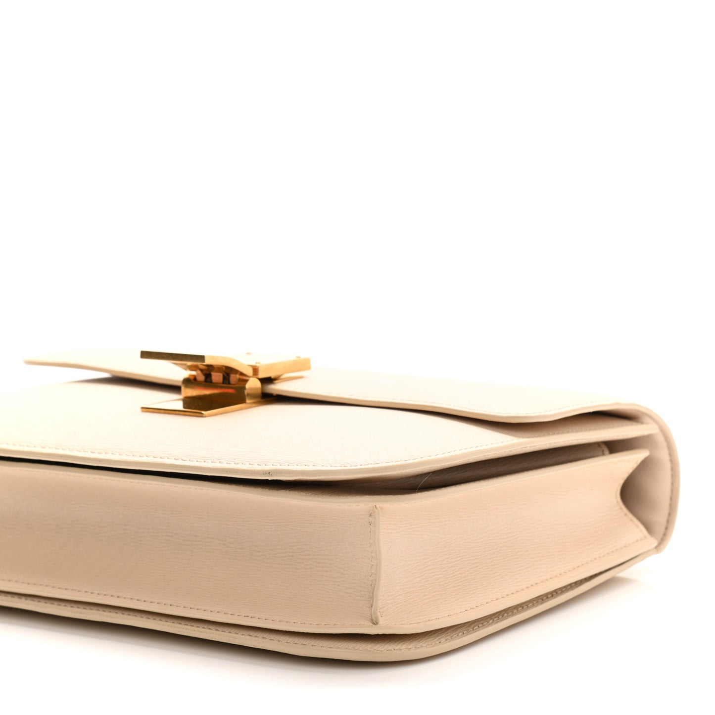 Liege Calfskin Medium Classic Box Flap Bag Powder