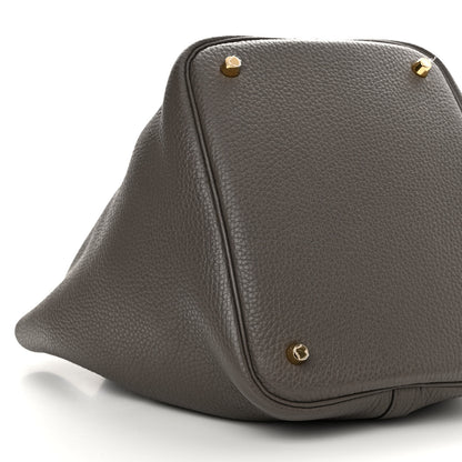 Hermes Taurillon Clemence Picotin Lock 22 MM Etain 9 of 11