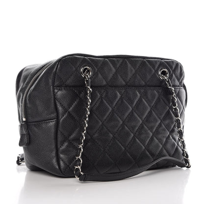 Chanel Caviar Quilted Travel Flap Tote Black 2 of 10