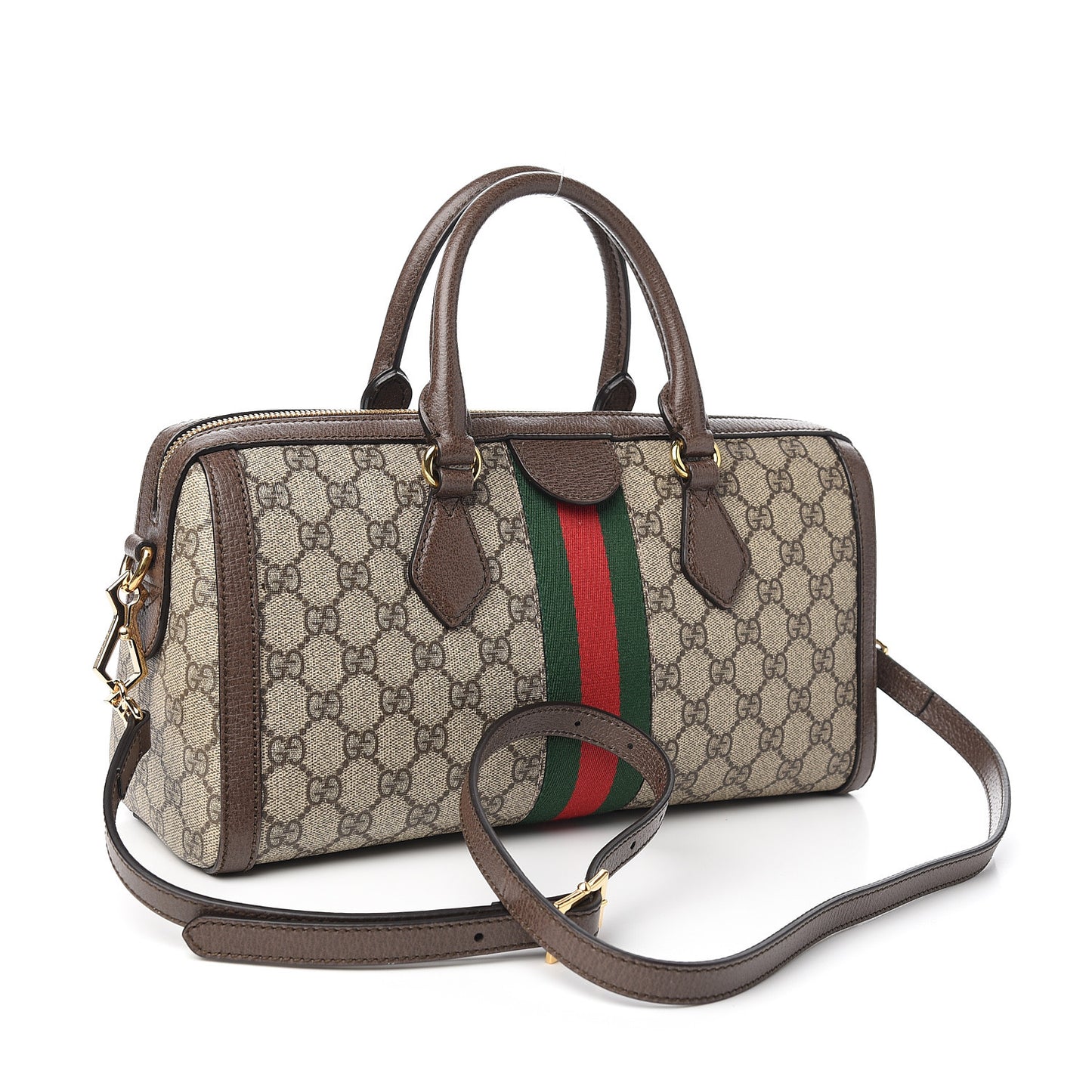 GG Supreme Monogram Web Medium Ophidia Boston Brown