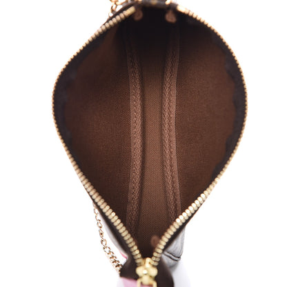 Louis Vuitton Monogram 2016 Christmas Animation Mini Pochette Accessories Rose Ballerine 5 of 7