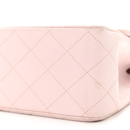 Chanel Lambskin Quilted Jumbo Double Flap Light Pink 10 of 18