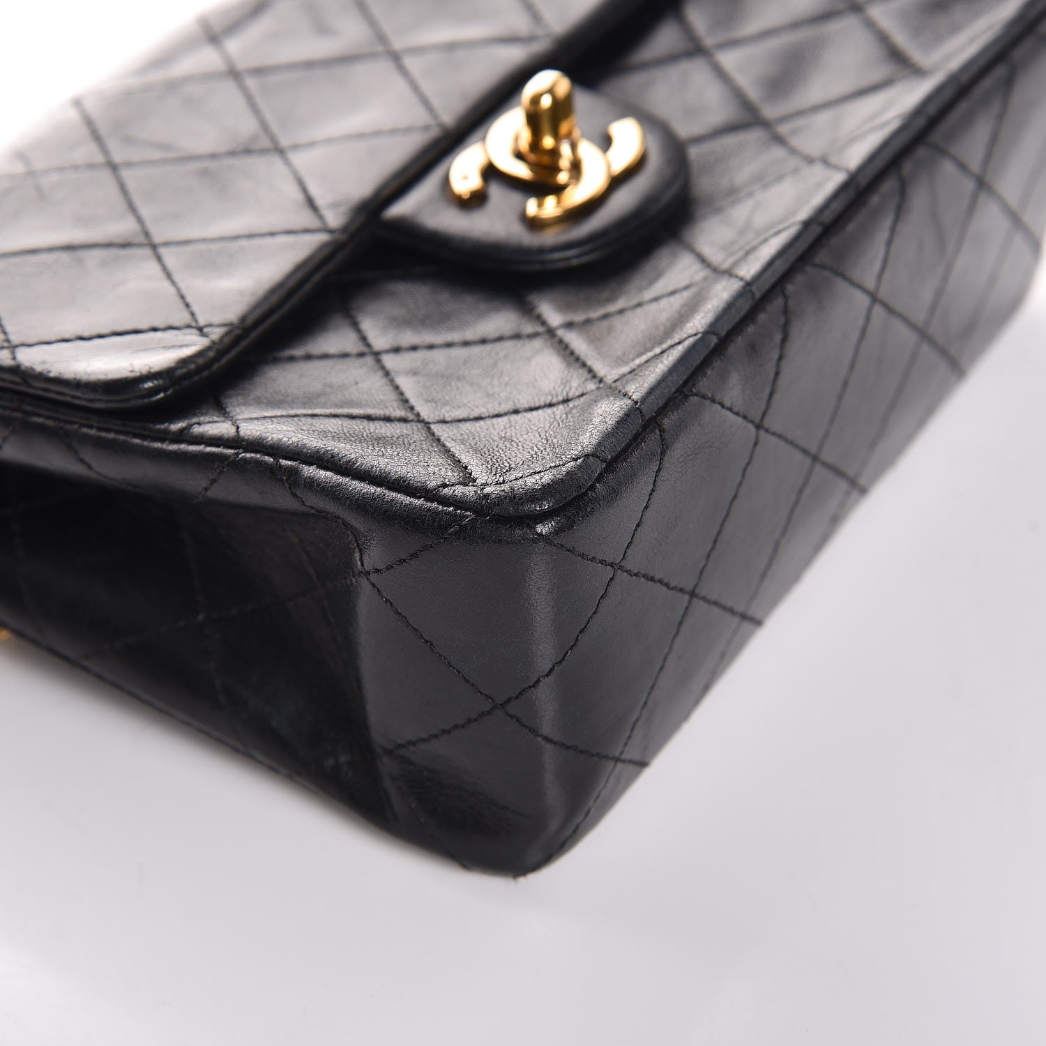 Chanel Lambskin Quilted Mini Square Flap Black 13 of 21