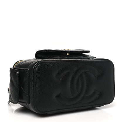 Chanel Caviar Quilted Polly Pocket East West Top Vanity With Chain Black 4 of 10