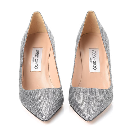 Jimmy Choo Glitter Lame Abel Pumps 39 Anthracite 2 of 10