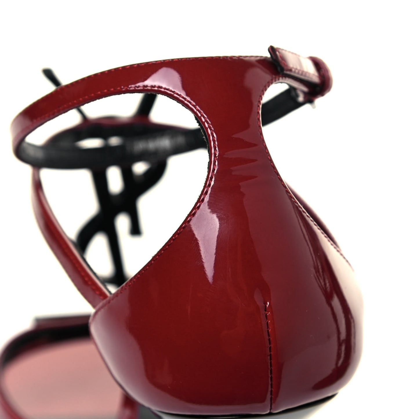 Patent Calfskin Cassandra 100 Sandals 37 Red Laquer