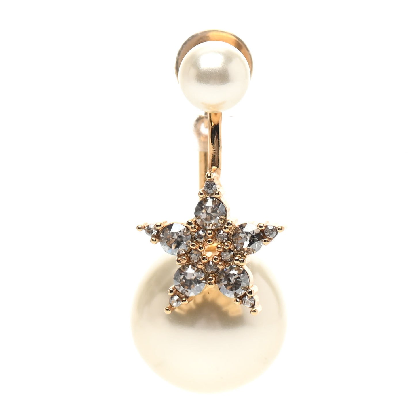 Pearl Crystal My ABCDior Tribales Etoile Earring Gold