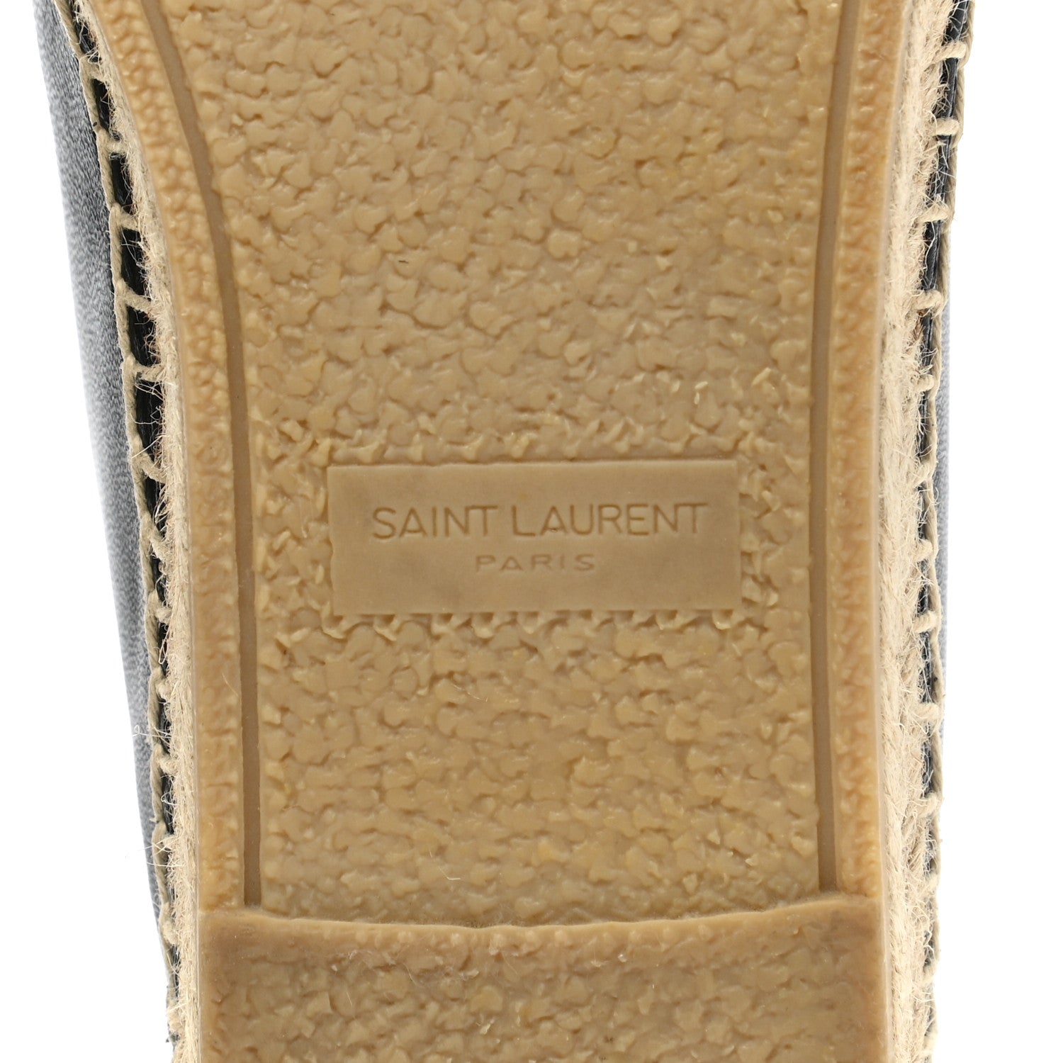 Saint Laurent Lambskin Monogram Espadrilles 38.5 Black 6 of 9