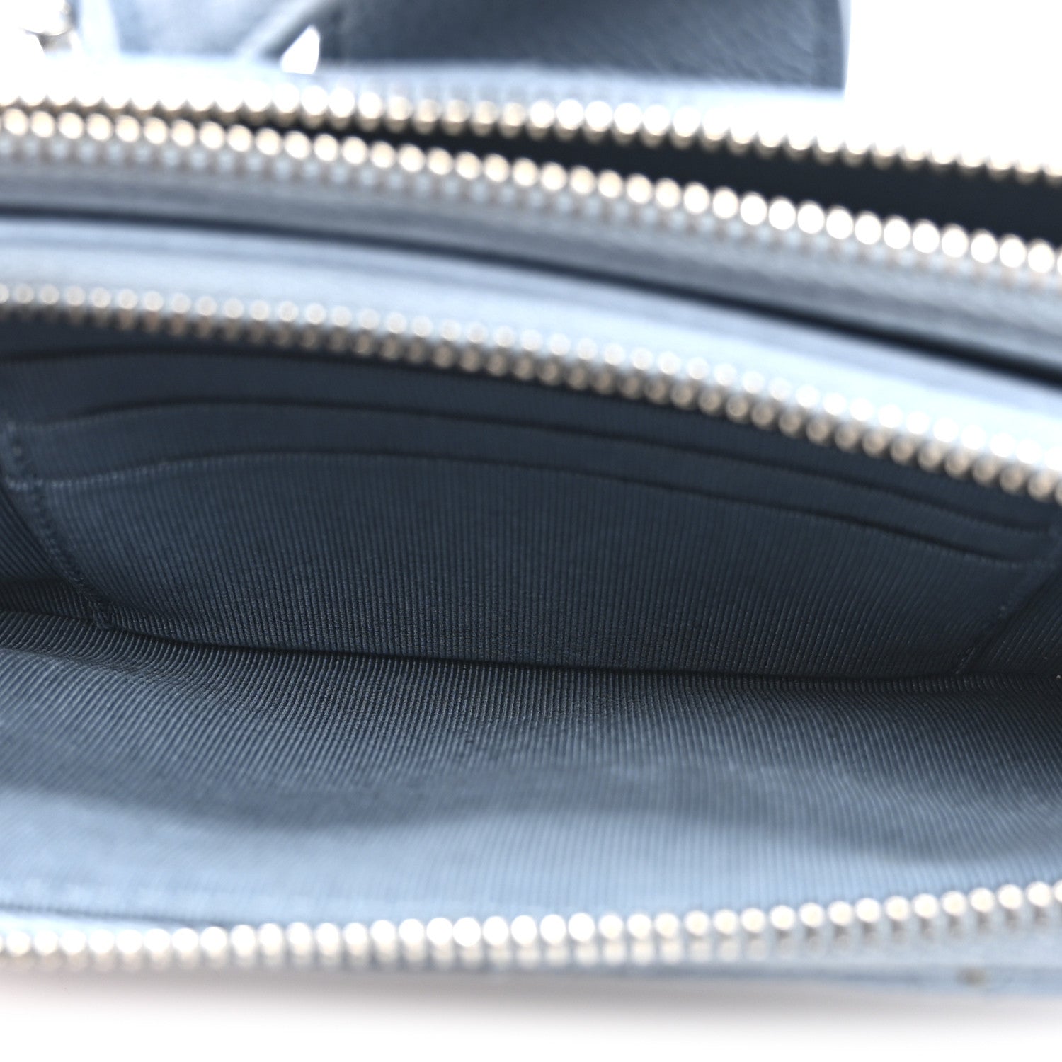 Chanel Caviar Quilted CC Box Clutch With Chain Blue 6 of 11