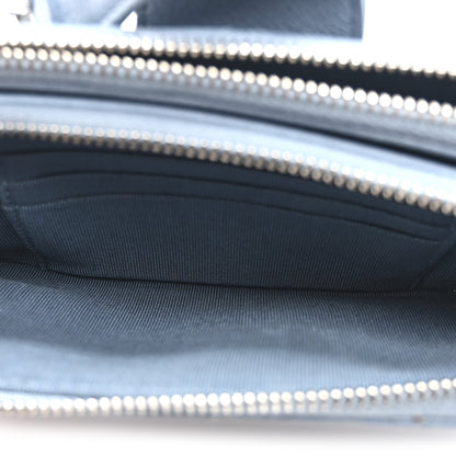 Chanel Caviar Quilted CC Box Clutch With Chain Blue 6 of 11
