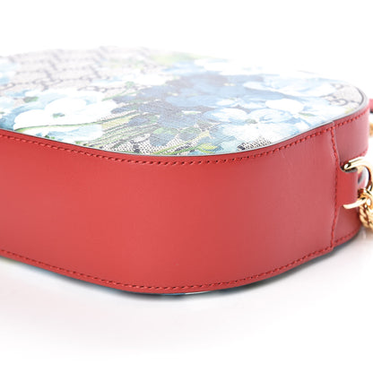 Gucci GG Supreme Monogram Blooms Mini Chain Shoulder Bag Beige Blue Navy Hibiscus Red 9 of 9