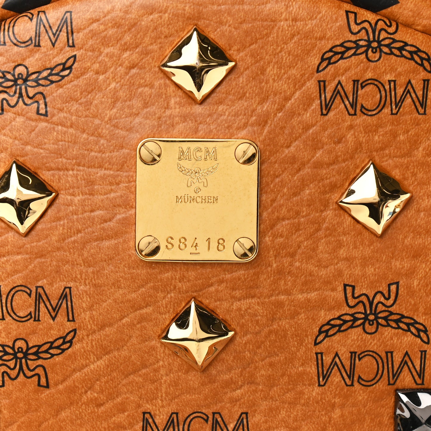 Visetos Studded Small Stark M Backpack Cognac