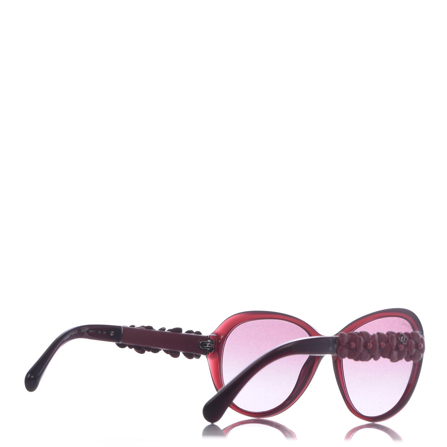 Lambskin Camellia CC Sunglasses 5316-Q Red