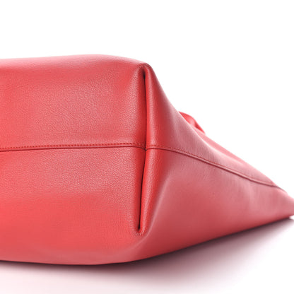 Saint Laurent Calfskin Large Shopping Tote Red 7 of 11