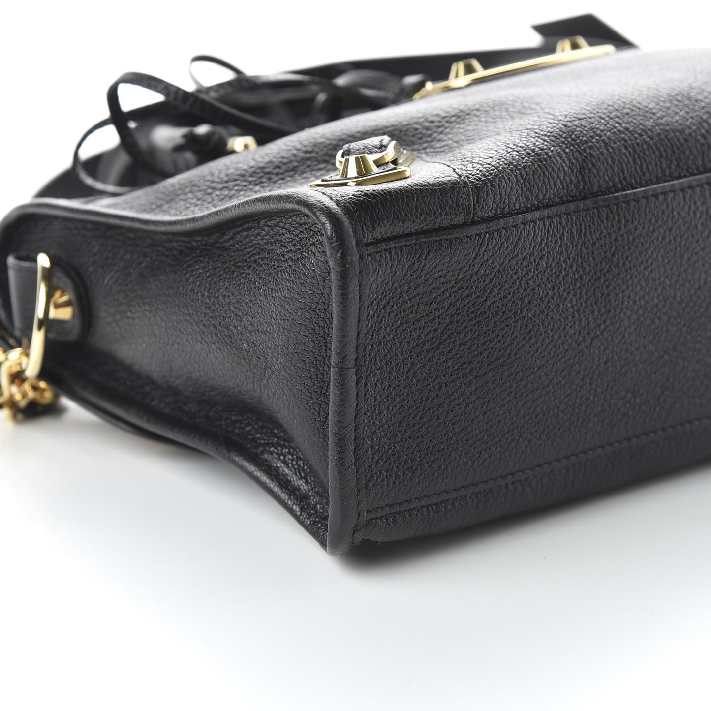 Chevre Gold Metallic Edge Hardware S City Black