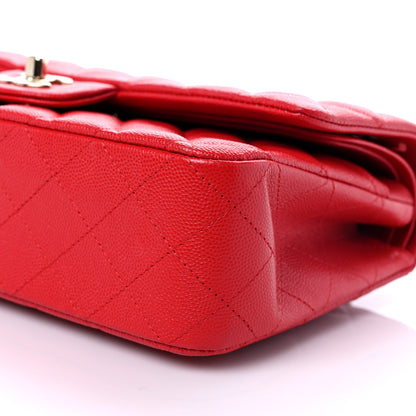 Chanel Caviar Quilted Medium Double Flap Red 8 of 10
