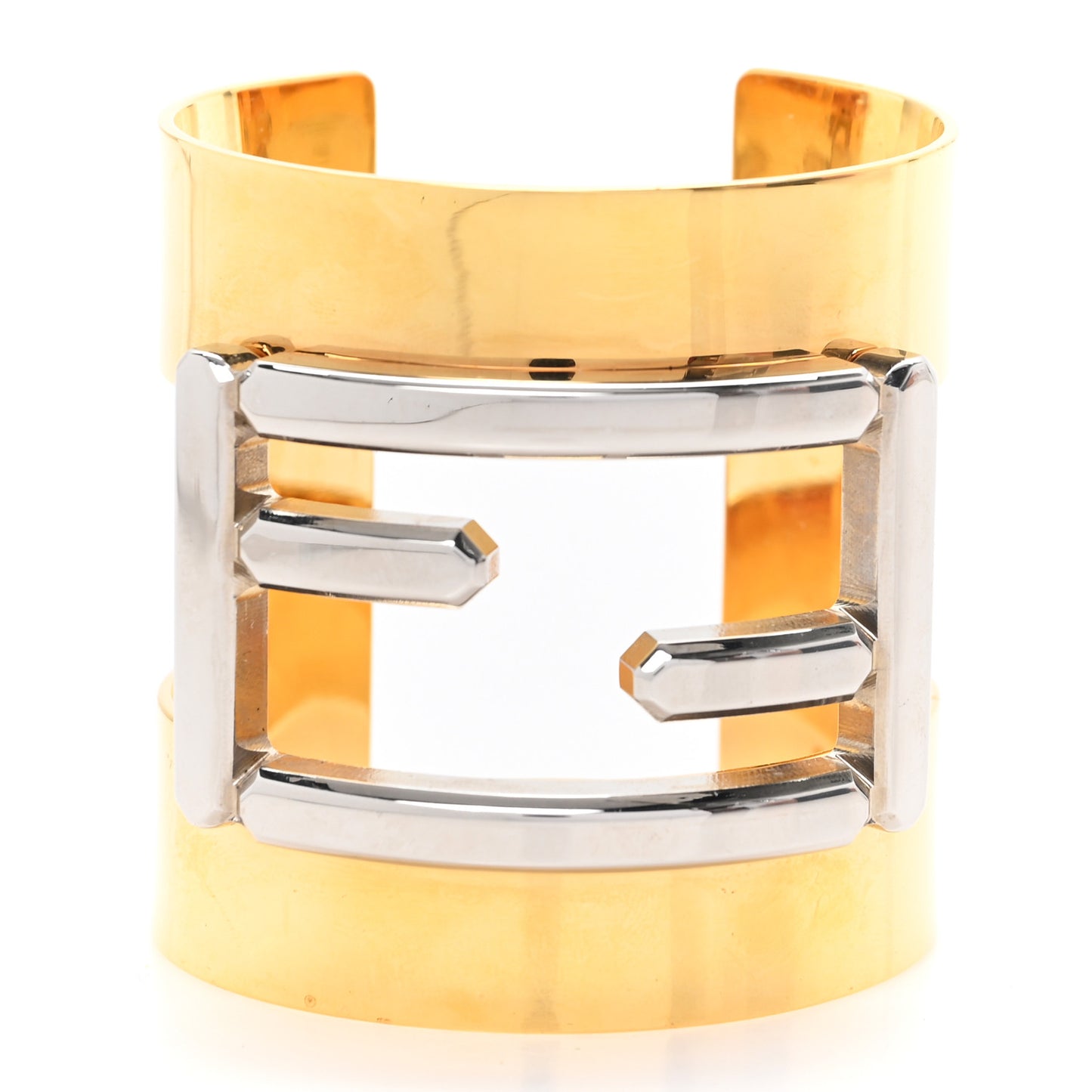 Metal Zucca Cutout Cuff Bracelet Gold Silver
